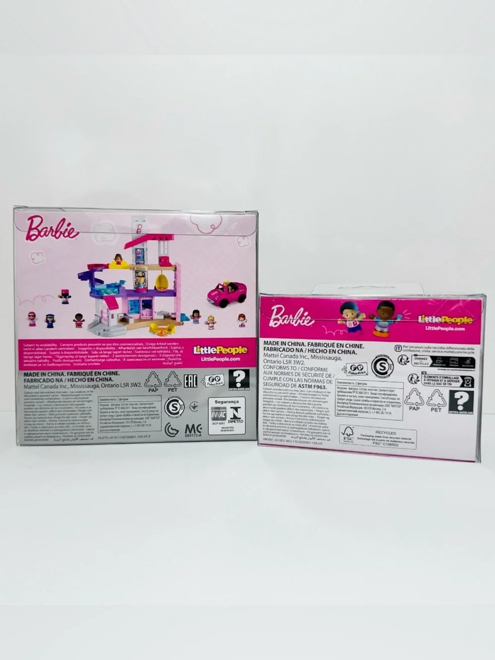 🆕 2 Fisher-Price Little People Barbie Party & Wellness Figure Sets 4 Characters